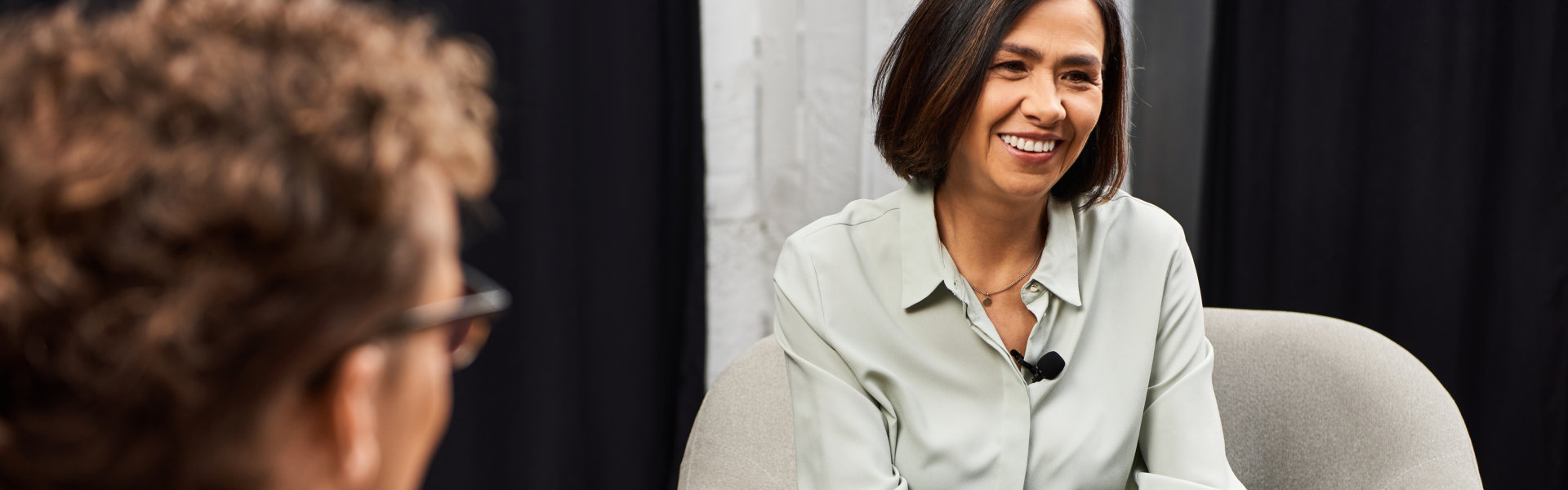 woman and client talking